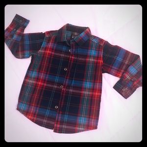 Boys plaid button down dress shirt. Size 3T